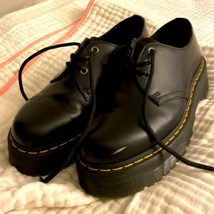 Dr Martins 1461 SMOOTH LEATHER PLATFORM SHOES black good condition